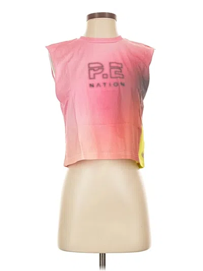 Pre-owned P.e Nation Sleeveless T-shirt In Pink