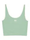P.e Nation Solace Seamless Scoop-neck Tank Top In Green