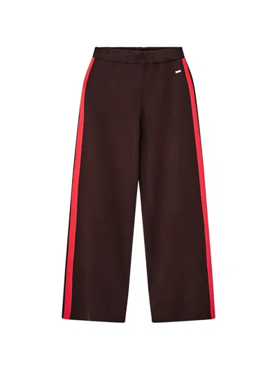 P.e Nation Solar Side-stripe Trousers In Brown