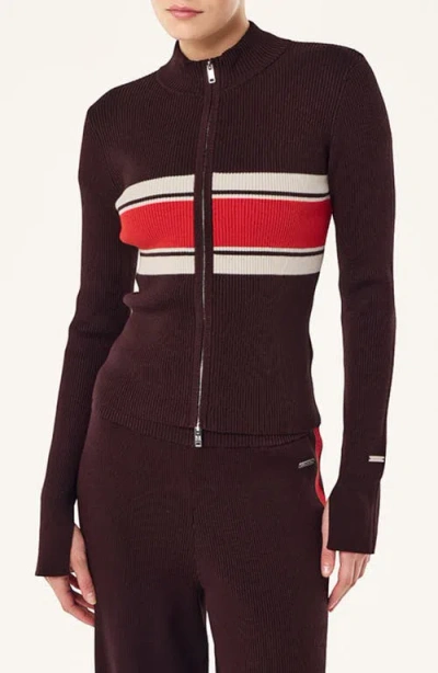 P.e Nation Solar Zip Knit Jacket In Black