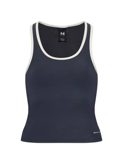 P.e Nation Spectrum Racerback Tank Top In Blue