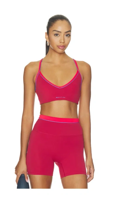 P.e Nation Spectrum Sports Bra In Cherry & Strawberry