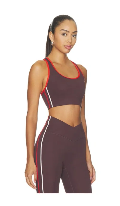 P.e Nation Stellar Sports Bra In Dark Plum & Strawberry