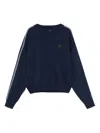 P.e Nation Stripe-detail Knit Jumper In Blue