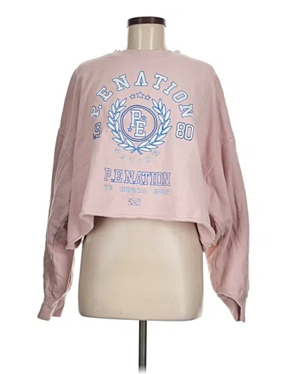Pre-owned P.e Nation Sweatshirt In Pink