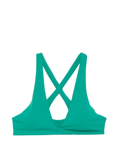 P.e Nation Swift Crossover Sports Bra In Green