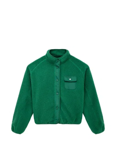 P.e Nation 테이크오버 플리스 텍스처 봄버 재킷 In Green