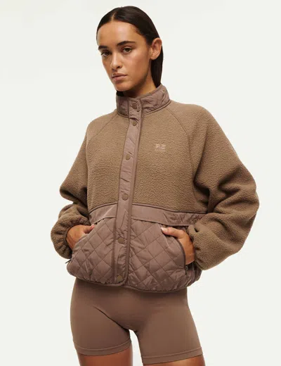 P.e Nation Technique Quilt Jacket In Brown