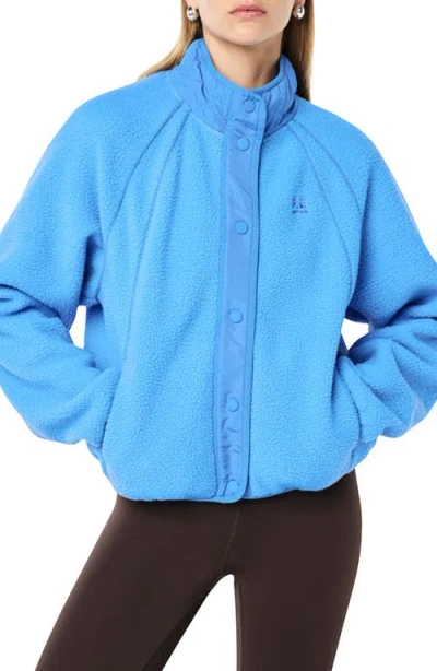P.e Nation Venture Faux Shearling Jacket In Blue