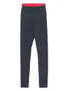 P.e Nation Vita Contrast-band Leggings In Blue