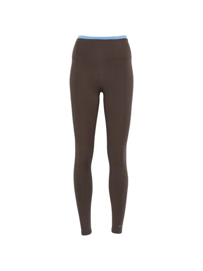 P.e Nation Vita Logo-print Leggings In Brown