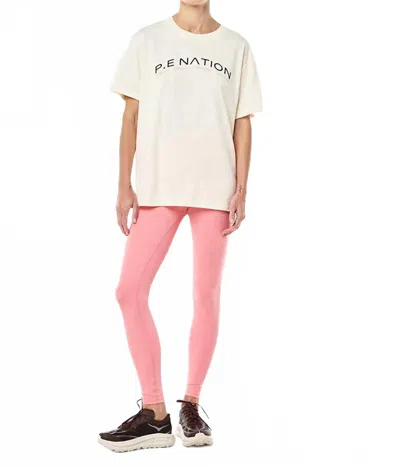 P.e Nation Volume Tee In Whisper White In Multi
