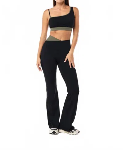 P.e Nation Wander Flare Legging In Black/olive