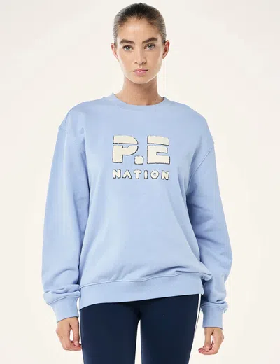 P.e Nation Women's Heads Up Boucle Sweat In Blue