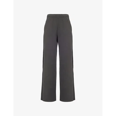 P.e Nation Womens Adventure Wide-leg Cotton Jogging Bottoms Asphalt