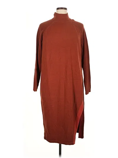 Pre-owned Peace Love World Casual Dress In Brown