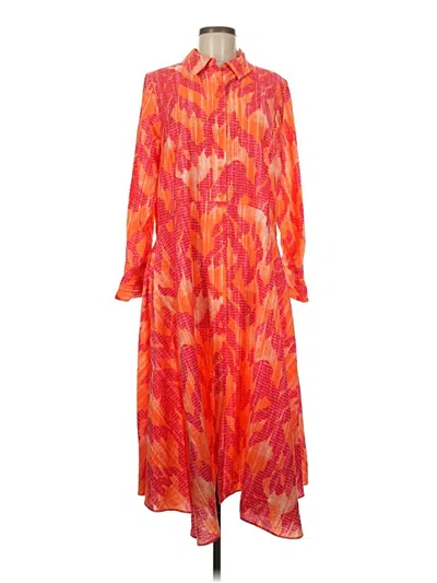 Pre-owned Peace Love World Casual Dress In Orange