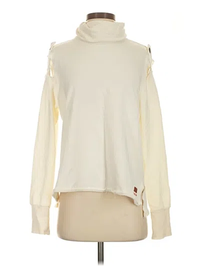 Pre-owned Peace Love World Long Sleeve Top Ivory Turtleneck Tops