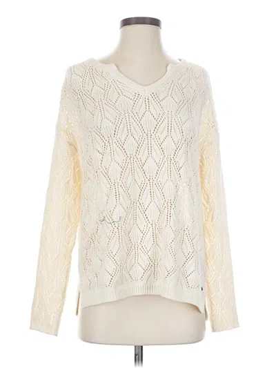 Pre-owned Peace Love World Long Sleeve Top Ivory V-neck Tops
