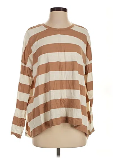 Pre-owned Peace Love World Long Sleeve T-shirt In Brown