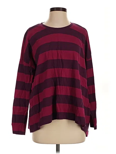 Pre-owned Peace Love World Long Sleeve T-shirt In Burgundy