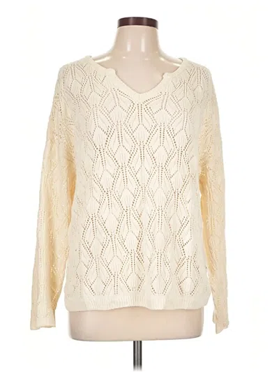 Pre-owned Peace Love World Long Sleeve T-shirt In Ivory