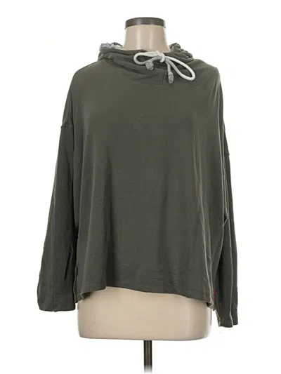 Pre-owned Peace Love World Poncho In Green