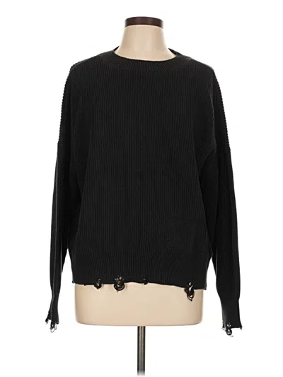Pre-owned Peace Love World Pullover Sweater In Black