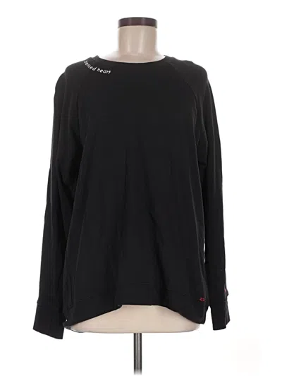 Pre-owned Peace Love World Pullover Sweater In Black