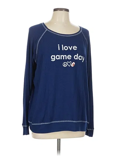 Pre-owned Peace Love World Pullover Sweater In Blue