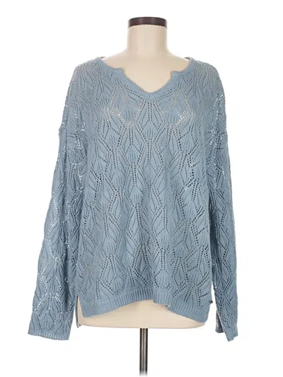 Pre-owned Peace Love World Pullover Sweater In Blue