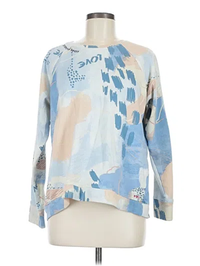 Pre-owned Peace Love World Pullover Sweater In Blue