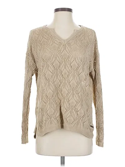 Pre-owned Peace Love World Pullover Sweater In Brown