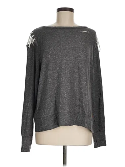 Pre-owned Peace Love World Pullover Sweater In Gray