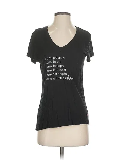 Pre-owned Peace Love World Short Sleeve T-shirt In Black