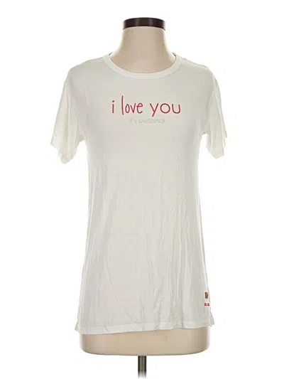Pre-owned Peace Love World Short Sleeve T-shirt In Ivory