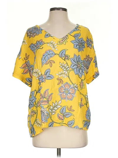 Pre-owned Peace Love World Short Sleeve T-shirt In Yellow