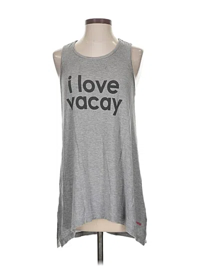 Pre-owned Peace Love World Sleeveless T-shirt In Gray