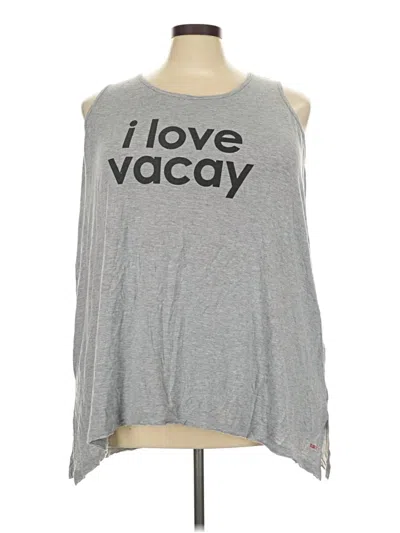 Pre-owned Peace Love World Sleeveless T-shirt In Gray