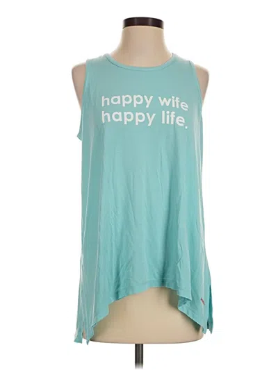 Pre-owned Peace Love World Sleeveless T-shirt In Teal