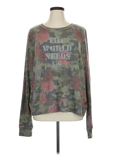 Pre-owned Peace Love World Sweatshirt In Green
