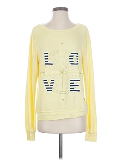 Pre-owned Peace Love World Sweatshirt In Yellow