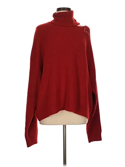 Pre-owned Peace Love World Turtleneck Sweater In Red