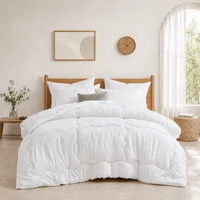Peace Nest Antimicrobial Down Alternative Comforter Dust Mite Resistant Lightweight All Season Comforter Insert In White