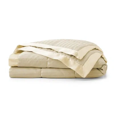 Peace Nest Blanket With Satin Trim In Beige