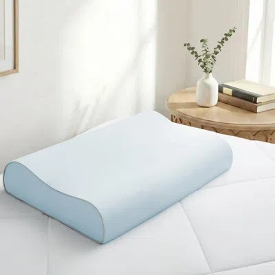 Peace Nest Blue Gel Cooling Pillow – Gel‑infused Memory Foam Bed Pillow With Breathable Stretch Cover – Cool, S