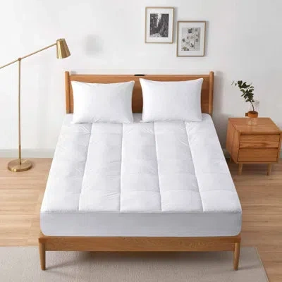 Peace Nest Cooling Breathable Fluffy Soft Mattress Topper With Pcm Cover In White