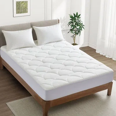 Peace Nest Cooling Waterproof Mattress Pad With Deep Pocket Fitted Skirt Cloud Quilt In White