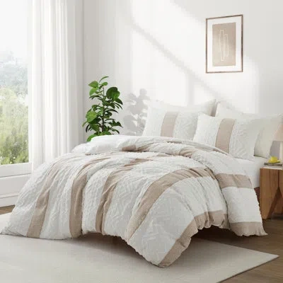 Peace Nest Duvet Cover Set With Pillocase In Cream