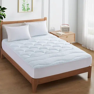 Peace Nest Extra Thick Cooling Waterproof Mattress Pad – Quilted Breathable Mattress Protector With Deep Pocket In White